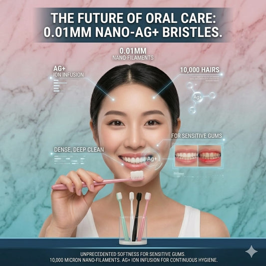 Ultra Fine Soft Toothbrush Nano Bristle Adult Tooth Brush Teeth Deep Cleaning Dental Oral Care Antibacterial Gum Health Hygiene Super Micro Toothbrushes For Sensitive Gums Fiber Thin Hair Whitening Superfine Thick Wave Bristled Cleansing Handle
